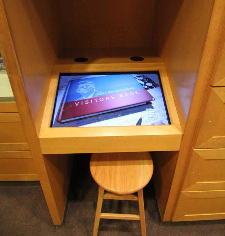 Image of interactive system designed for the JFK Presidential Library.